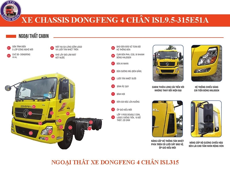 Xe tải gắn cẩu tự hành 15 tấn Dongfeng mới 2023