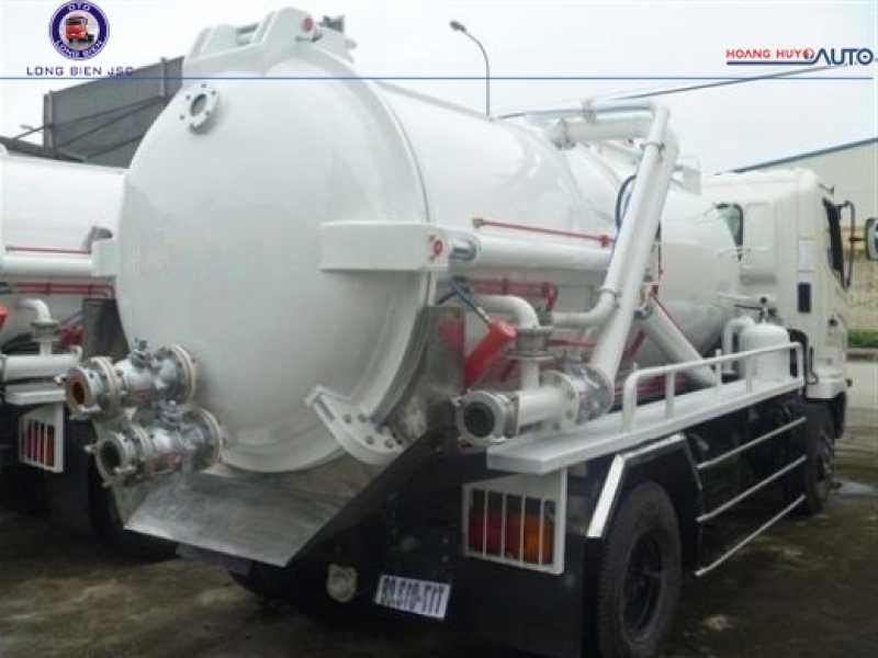 Xe hút bùn, hút bể phốt, hút hầm cầu Hino FG 6m3 mới 2023