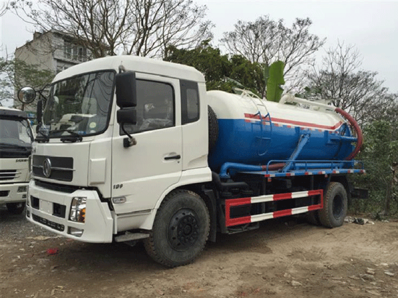 Xe hút bùn, hút bể phốt, hút hầm cầu Dongfeng 10m3 (10 khối) mới 2023