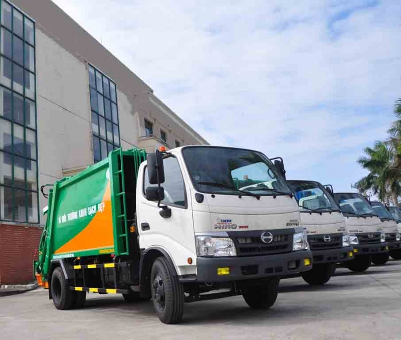 Xe ép rác Hino 6m3 (6 khối)