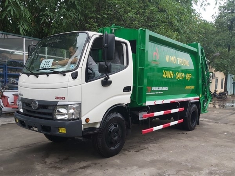 Xe ép rác Hino 6m3 (6 khối)
