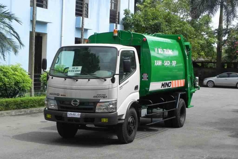 Xe ép rác Hino 6m3 (6 khối)