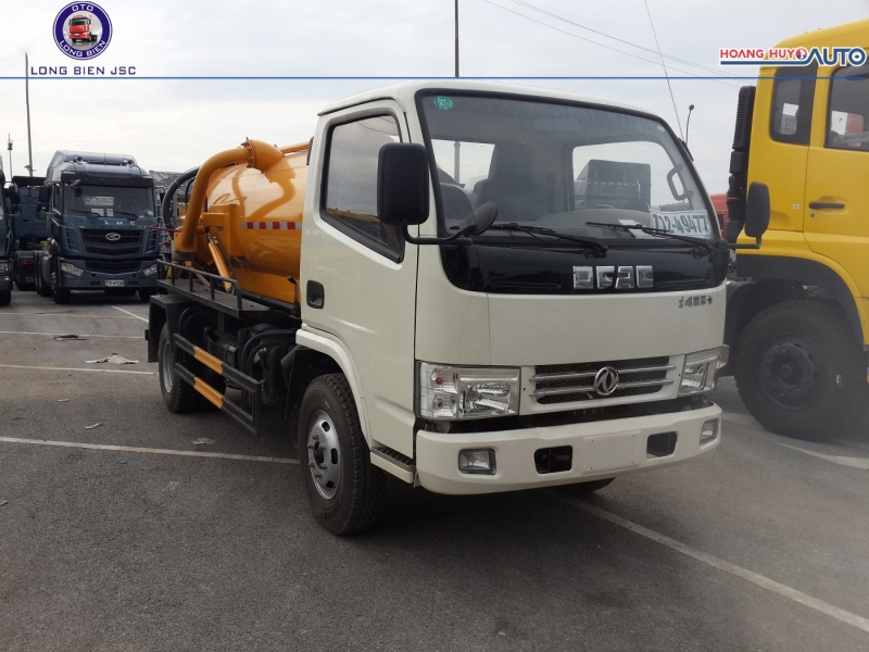 Xe hút bùn, hút bể phốt, hút hầm cầu Dongfeng 5m3 (5 khối) 2023