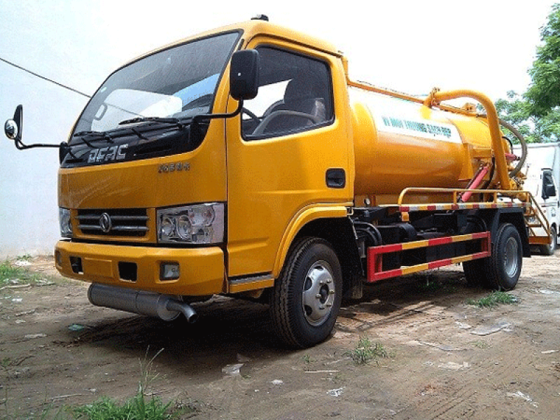 Xe hút bùn, hút bể phốt, hút hầm cầu Dongfeng 4m3 (4 khối) mới 2023
