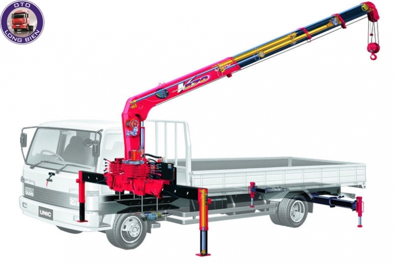 Xe tải gắn cẩu Unic 3 tấn Hino FC